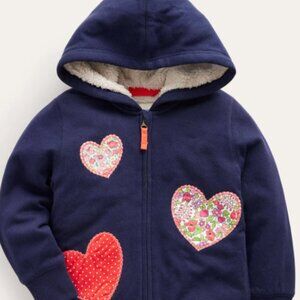Girls Boden Applique Lined Hoodie + Joggers Set